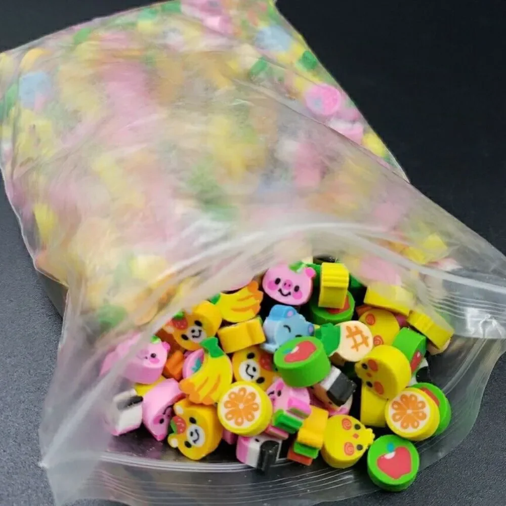 Mini Erasers for Kids Bulk 450 Pieces Small Fun Animal Fruit Erasers Assortment